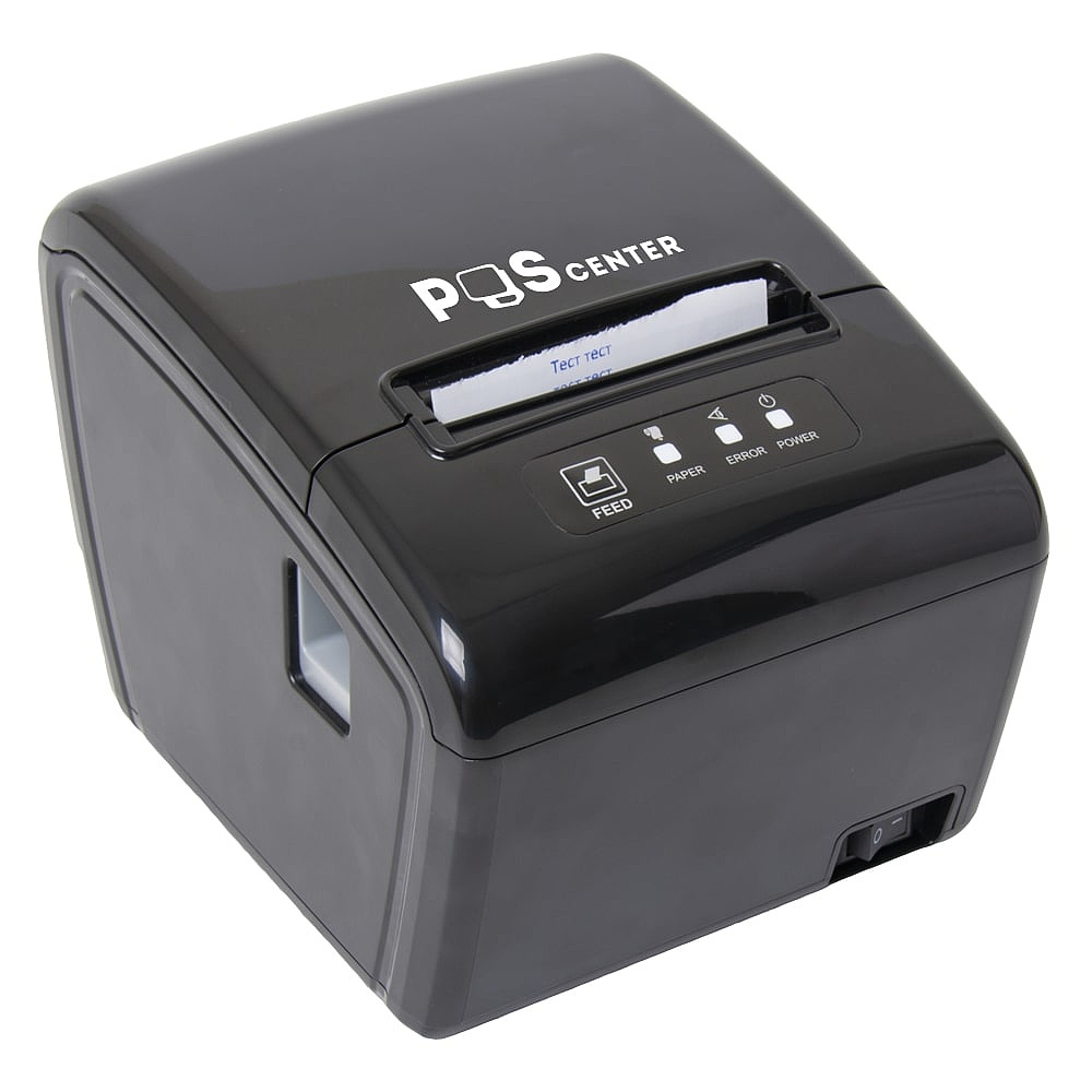 Принтер чеков Poscenter RP-100 USE (80мм, 260 мм/сек, автоотрез, RS232+USB+LAN) черный
